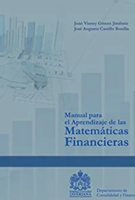 Portada Manual para el aprendizaje de las matemáticas financieras